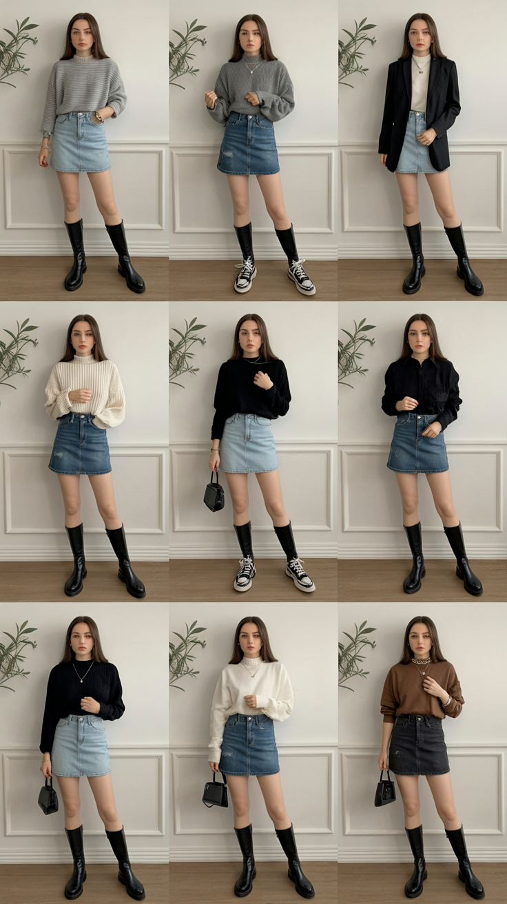 9 Denim Skirt Outfit Ideas That’ll Make You Look Effortlessly Chic (Without Trying Too Hard)