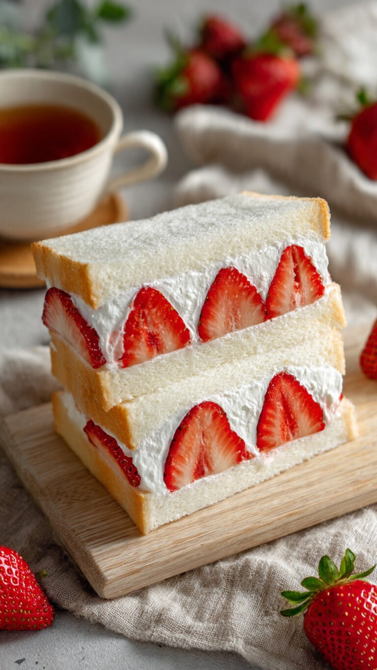 🍓 Strawberry Sando Recipe: Fluffy & Sweet