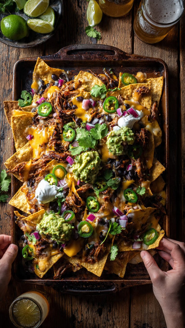 🤤 Ultimate Loaded Pork Nachos Recipe: The Best Game Day Snack!