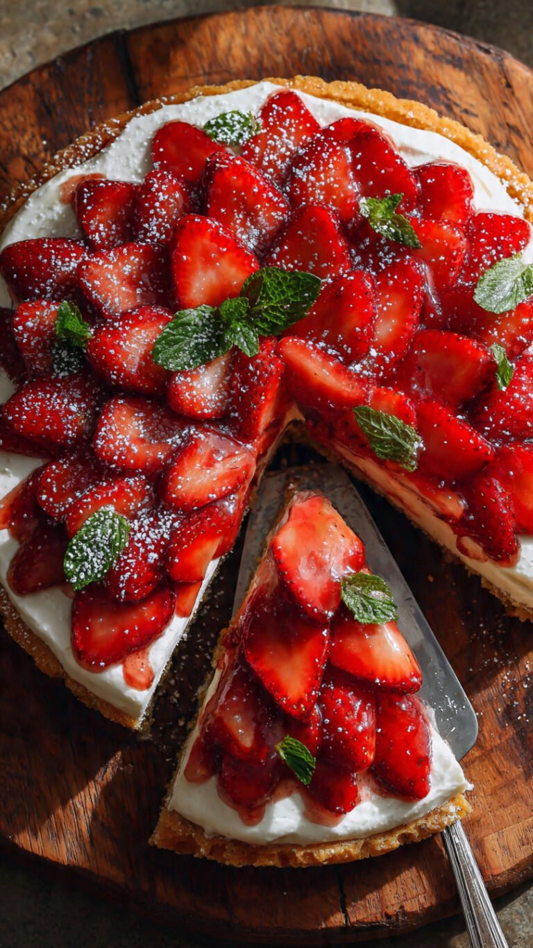 🍓 The BEST Strawberry Pizza Recipe (Giant Dessert Cookie!)