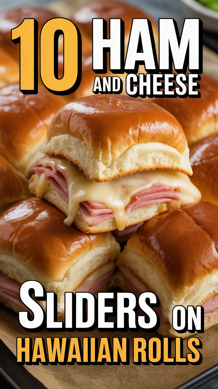 🧀 10 Ham And Cheese Sliders On Hawaiian Rolls