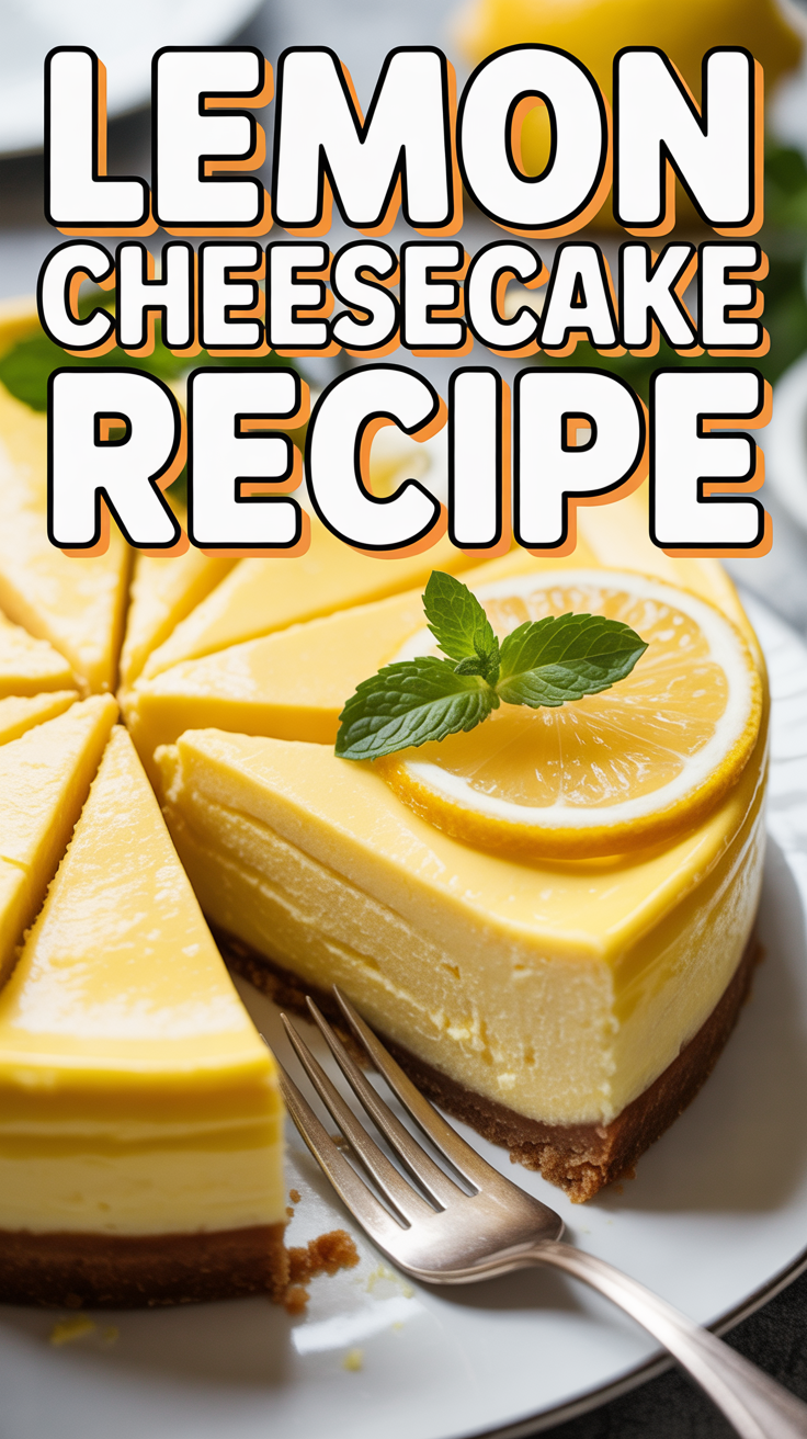 🍋 Lemon Cheesecake Recipe That Melts in Your Mouth and Brightens Your Day